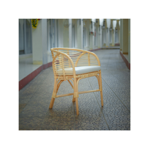 Silla de Ratán Moderna, Elegante y Cómoda para Interiores, Mueble Duradero con Toque Natural para Sala de Estar, Apartamentos, Hoteles y Villas - Product Image 5