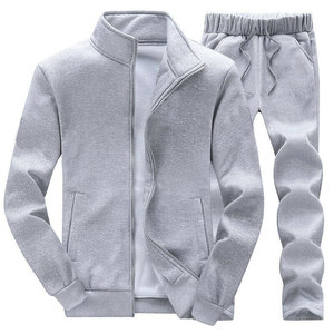 Tenue de survêtement décontractée pour hommes avec veste zippée et pantalon à taille élastique, parfaite pour l'entraînement sportif de jogging OEM - Product Image 5