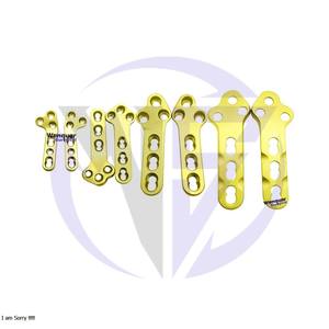 Juego de 3 Placas en T de Titanio de 1.1mm de Color Amarillo, Implantes Óseos, Implante Ortopédico Veterinario para Animales Pequeños - Product Image 3