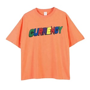 เสื้อยืดคอวีปักผ้ากำมะหยี่สำหรับผู้ชายวัสดุโพลีเอสเตอร์/ ผ้าฝ้ายสีเหลืองออกแบบได้ตามต้องการ - Product Image 4