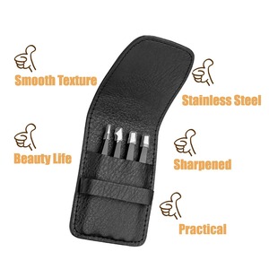 Ensemble de pinces à épiler professionnelles à pointe inclinée pour barbier, emballage personnalisable avec logo, design luxueux en alliage antirouille, étui de voyage pour femmes et hommes - Product Image 2