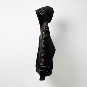 เสื้อฮู้ดสตรี สตรีทแวร์ หนานุ่ม สำหรับฤดูหนาว ผ้าฝ้าย 500gsm พิมพ์ลายพัฟ ประดับเพชรเทียม ลายกราฟิก ดีไซน์ขาดๆ ทรงโอเวอร์ไซส์ - Product Image 3