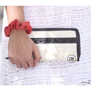 LW Women's Genuine Cowhide Leather Clutch Wallet Trending Fur <b>Wristlet</b> Purse Fashionable Money Clips - Product Image 3