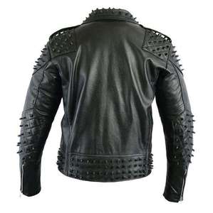 Chaqueta de Cuero PU Gótica de la Mejor Calidad, Unisex, Estilo Motociclista, Resistente al Viento, Ignífuga, Talla Grande XL, Transpirable, Primavera Otoño - Product Image 3