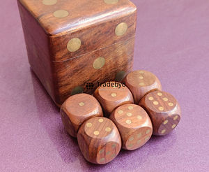 Natural Wooden <b>Polyhedral</b> <b>Dice</b> Set 7-Piece Eco-Friendly Durable for RPG Board Game Collectors Tradebyd - Product Image 2