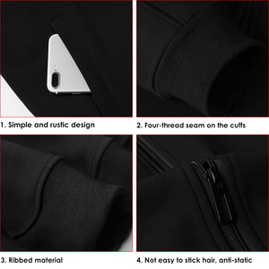 Sudadera de Forro Polar con Cuello Alto y Cremallera Completa para Hombre, con Logotipo Bordado Personalizado de Alta Calidad, 100% Algodón, Secado Rápido, Transpirable para Invierno - Product Image 5