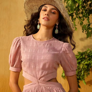 Indien fait à la main coton lavable élégant femmes fête porter mariée robe d'été taille naturelle personnalisable cadeau vente - Product Image 1