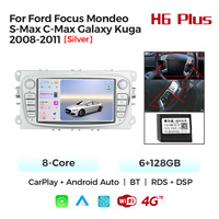 MEKEDE Autoradio Android le plus récent 6+128G pour Ford Focus Mondeo S-Max C-Max Galaxy Kuga 2008-2011 avec Car-play Android AUTO