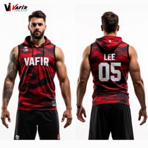 Ensemble de maillots de football 7v7 personnalisés, respirants, sans manches, avec impression par sublimation - Product Image 5
