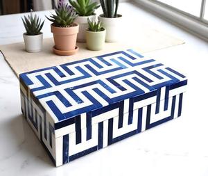 Handcrafted Bone Inlay Decorative <b>Box</b> <b>Keepsake</b> Storage Organizer Jewelry <b>Box</b> from f s international - Product Image 3