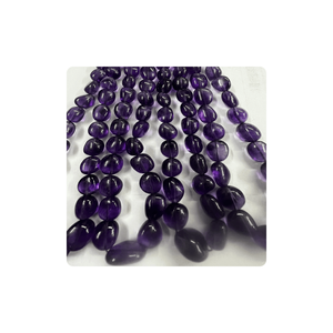 Perles de pierres précieuses lisses d'améthyste violette de taille personnalisée de qualité supérieure couleur naturelle évaluation par un tiers brins de 17 pouces pour - Product Image 6