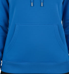 2026 New Design Custom Blue Hoodie Thick 100% Cotton Pullover Luxury Streetwear Drop Shoulder Heavyweight <b>Sweatshirt</b> hoodies - Product Image 5