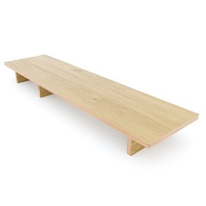 Melamine-Coated Plywood Monitor <b>Stand</b> 120x25x10cm 90 Tilt Stock for 32" <b>Screens</b> - Product Image 1