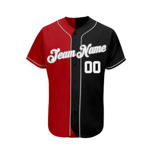 Uniforme de béisbol del equipo del club para uniforme de Béisbol Juvenil de color negro y rojo de los hombres con nombre y número de equipo personalizado - Product Image 3