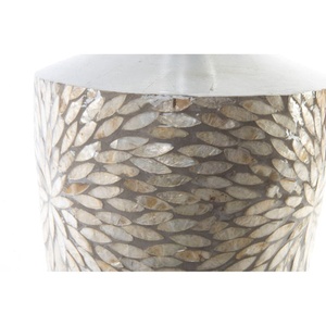 Meilleure vente, Vase en bambou en mosaïque gris argenté avec perles, vase de sol rond en bambou avec perles - Product Image 2