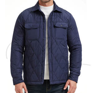 Latest Design <b>Quilted</b> <b>Jacket</b> Men Patchwork <b>Pattern</b> Formal Casual Street Wear Winter Solid Color Breathable Windproof - Product Image 1