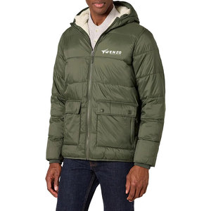 Blousons matelassés légers à capuche pour hommes, manteau chaud d'hiver avec logo sur le devant, pour les voyages en plein air, la rue et la mode décontractée - Product Image 1