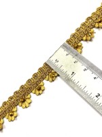 Bordure en dentelle crochetée métallique dorée ethnique indienne, accessoire de vêtement lavable, brodé, couleur personnalisée, pour chaussures, sacs, vêtements