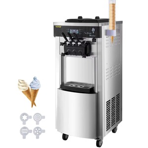 Machine à glace molle commerciale 22-30L/h 3 saveurs à base de lait certifiée Energy Star Garantie 1 an 220V/380V Trois/Simple - Product Image 4