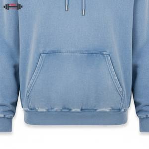 Premium Vintage 100% algodón Fleece Washed Boxy Regular Fit Pullover Hoodie para hombres Custom Drop Shoulder 300gsm Winter - Product Image 6