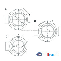 Boîtier de jonction en aluminium moulé sous pression MAA pour thermocouple, type K, IP65, entrée de câble en laiton nickelé, personnalisation OEM/OBM disponible
