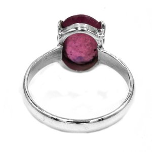 Anillo de compromiso delicado de rubí Natural de plata de ley 925, solitario minimalista, declaración de boda, artículo de regalo de joyería, artículo de regalo de boda - Product Image 1