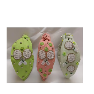 Bandeau pour cheveux fait main à la mode, large nœud croisé, style football, accessoire pour tous les jours - Product Image 6