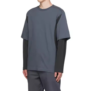 Sudaderas de manga larga con cuello redondo y logotipo personalizado para hombre Estilo informal de doble capa con diseño de cremallera para otoño - Product Image 3