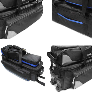 Custom Travel Path Triple Tote <b>Roller</b> Plus Bowling Bag with Detachable Bags Sports Tote Bag with Wheels Gym Duffel - Product Image 3