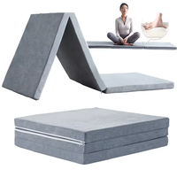 Camión cama Camper firme comodidad transpirable malla lados y portátil tri-plegable espuma viscoelástica colchón plegable multifuncional
