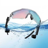 Lunettes GT13 avec écouteurs 2 en 1, haut-parleur stéréo à conduction osseuse, musique, appels, type-C de charge, assistant intelligent, sport, étanche IPX4