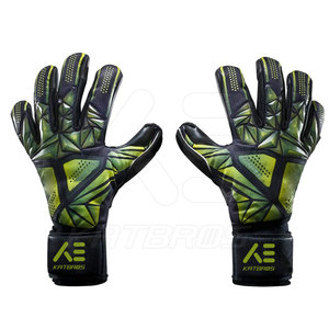 Gants de gardien de but en cuir personnalisables avec impression par sublimation, haute qualité, imperméables, antidérapants, ajustables, en stock, vente en gros - Product Image 1