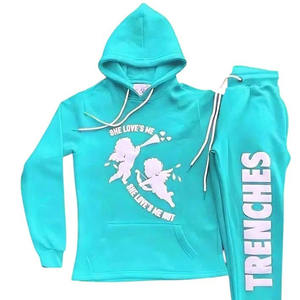 Conjunto Deportivo Personalizado de Invierno con Sudadera con Capucha y Pantalones Jogger, Estampado de Logotipo, OEM, Moda Urbana - Product Image 1