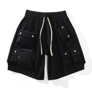 Pantalones Cortos Cargo Deportivos Transpirables para Hombre, con Múltiples Bolsillos, Cierre de Cremallera y Decoración con Estampado, Tela Modal/Algodón, Venta al Por Mayor - Product Image 1