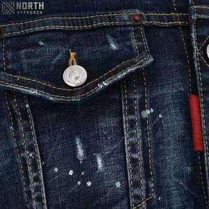 2025 à la mode hommes haute qualité personnalisé Denim veste avant personnalisation respirant décontracté hiver vente chaude - Product Image 5