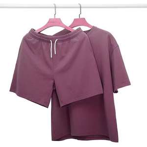 Été 2025 Ensembles courts pour hommes personnalisés 280 Gsm Cotton 2 Piece TShirt and Shorts Set Men printed - Product Image 2