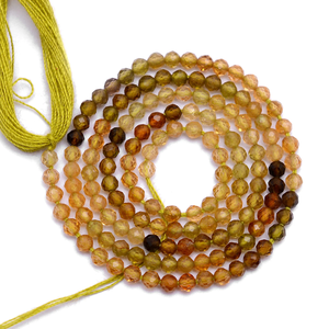 Turmalina Amarilla AAA de 2mm-3mm, Cuentas Microfacetadas, Turmalina Natural Multicolor, Gema Semipreciosa, Cuentas Sueltas en Forma de Rondelle para Joyería - Product Image 3