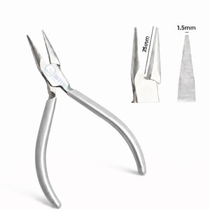 Pince à bec plat à mâchoires lisses en acier inoxydable, outil manuel pour la fabrication de bijoux, perlage de précision et artisanat - Product Image 1