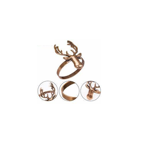 Brass Small Leaves Napkin <b>Ring</b> Gold Plated Handmade Wholesale <b>Metal</b> Napkin <b>Ring</b> Holder and Natural <b>Craft</b> - Product Image 2