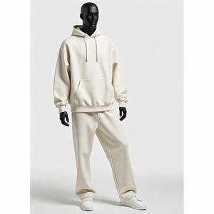 Ensemble de survêtement à capuche avec logo personnalisé, tissu en molleton 100% coton, survêtement de jogging évasé, marque privée, survêtement d'hiver et ensembles de sweats à capuche - Product Image 6