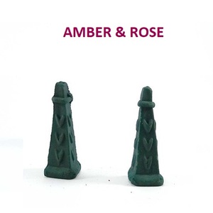 Conos de incienso de color ámbar y rosa para decoración del hogar, conos de incienso cuadrados de reflujo Natural, suministro de la mejor marca (verde), venta al por mayor - Product Image 1