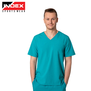 Venta al por mayor con logotipo personalizado Hospital Scrubs médico belleza enfermera uniforme mujeres hombres Scrubs uniformes Tops con logotipo personalizado - Product Image 1