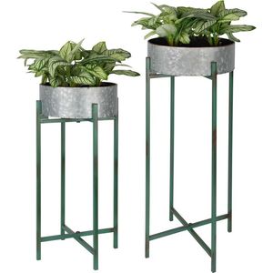 Vase à fleurs en métal galvanisé personnalisable avec un grand design pour l'affichage de table à la maison ou à l'hôtel - Product Image 1