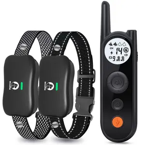 Productos para mascotas Dispositivo de entrenamiento para perros Dispositivo antiladridos Valla electrónica automática 2 en 1 <span class=keywords><strong>Collar</strong></span> de perro de choque de vibración inteligente inalámbrico - Product Image 1
