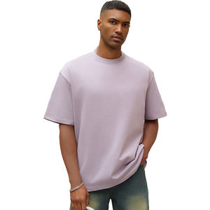 Camiseta de 300g de peso pesado de alta calidad, camiseta en blanco con logotipo personalizado para hombre, camiseta de gran tamaño Unisex de algodón 100% para hombre - Product Image 1