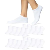 Chaussettes de sport pour hommes et femmes, 39-42, blanches, 10 paires, chaussettes courtes unies, respirantes, en coton tricoté, pour le printemps