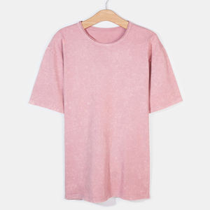 เสื้อยืดผู้ชายทรงหลวม ผ้าฝ้าย 100% ดีไซน์ระบายอากาศได้ดี ทนทาน ราคาถูก ซักย้อมสีแบบแอซิดวอช ป้องกันรอยยับ - Product Image 5