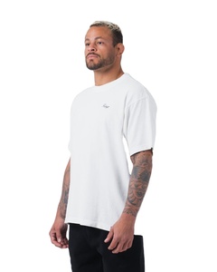 เสื้อยืดผู้ชายผ้าฝ้าย100% โอเวอร์ไซส์วินเทจใส่ได้ทั้งชายและหญิงเสื้อยืดแขนสั้นโชว์ไหล่พิมพ์โลโก้ตามสั่ง - Product Image 3