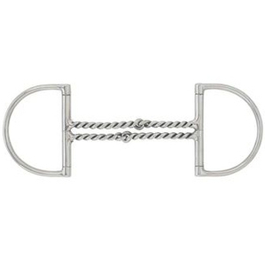 Embouchure vétérinaire lisse avec anneau en D, mors à double torsion en fil métallique pour l'entraînement et le contrôle des chevaux - Product Image 3
