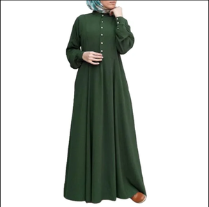 Abaya turque très demandée, modeste, avec style long et boutons sur le devant, manches complètes, prix de gros - Product Image 1